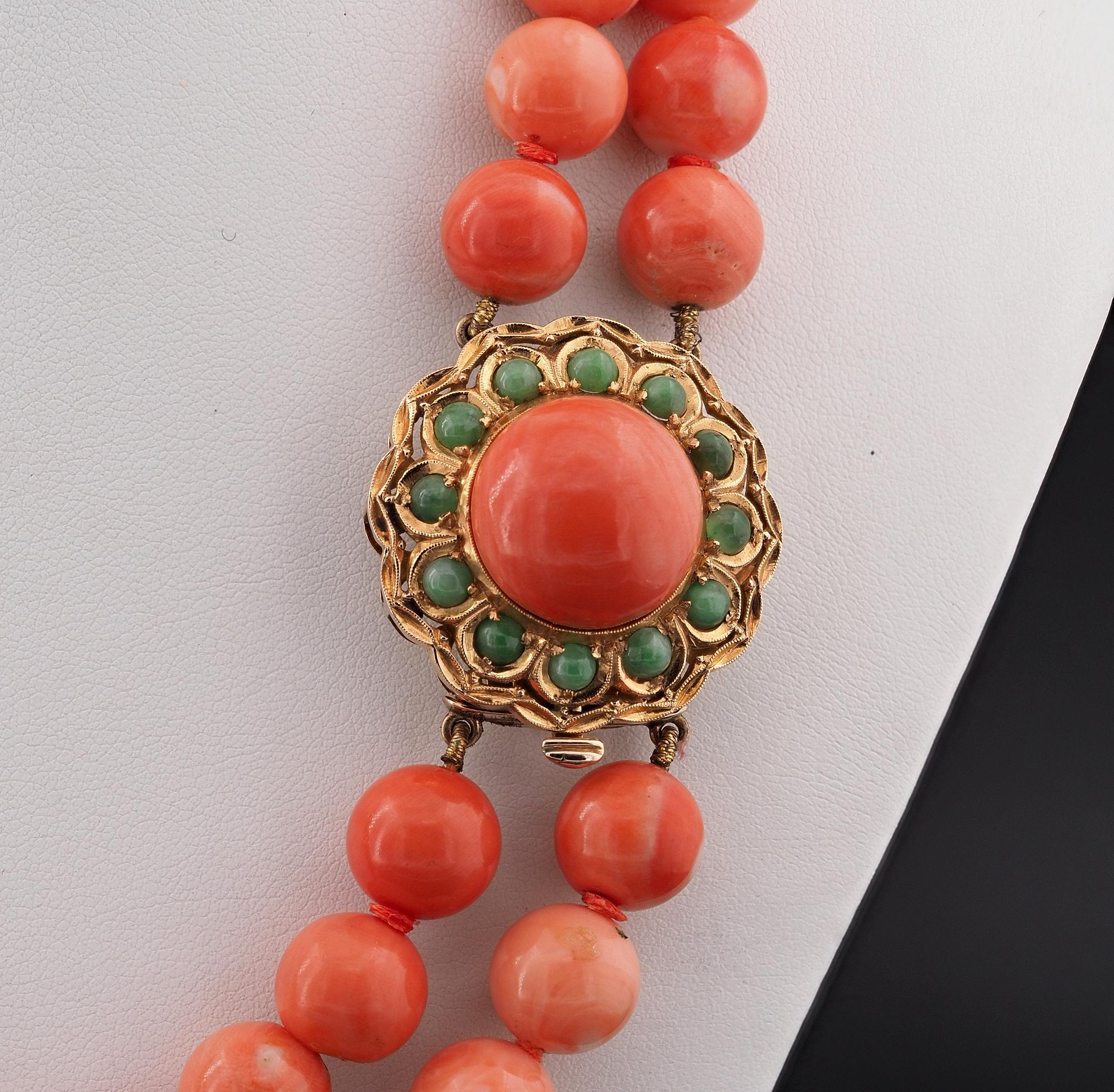 Estate 173 Grams Natural Unthread Coral Necklace In Good Condition For Sale In Napoli, IT