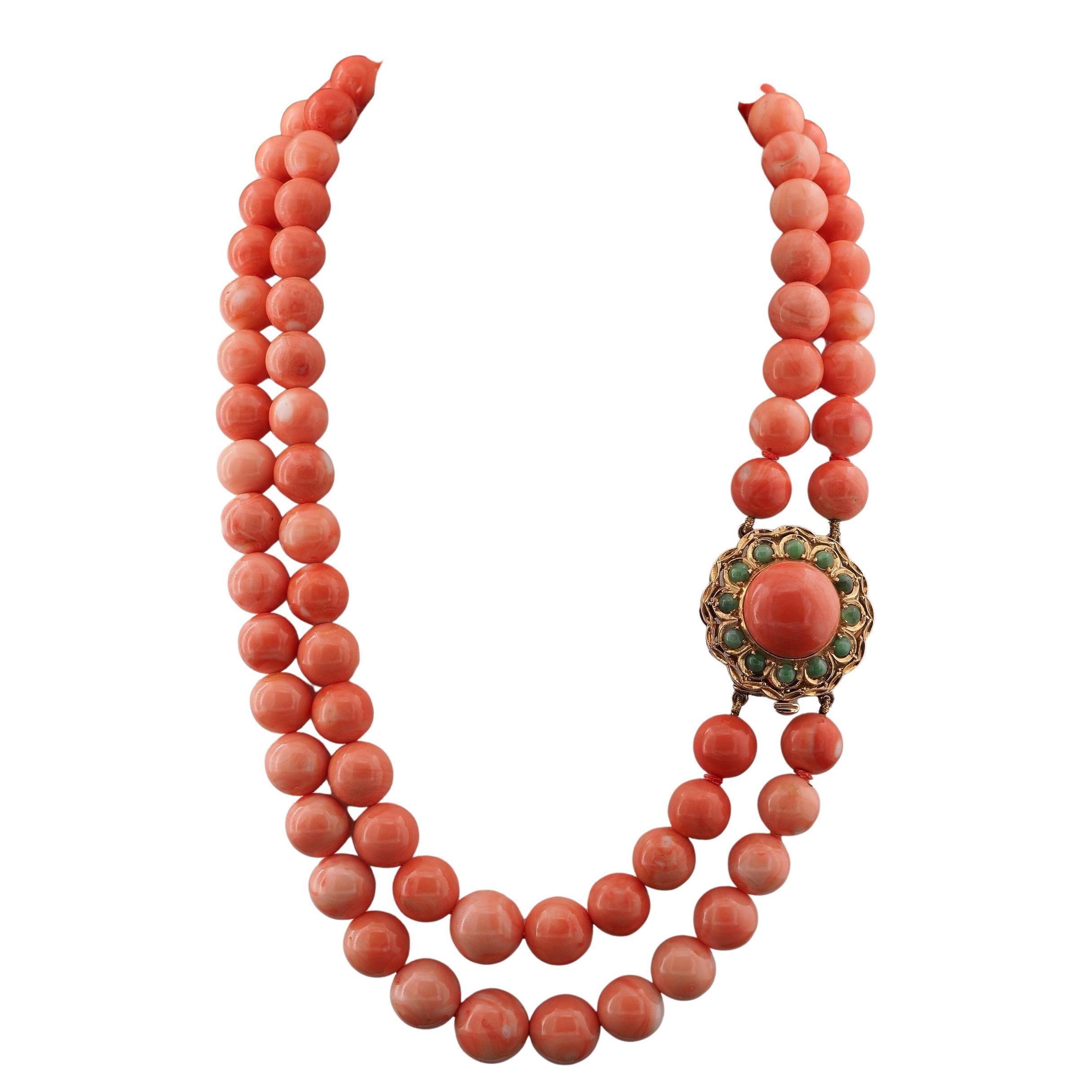 Estate 173 Grams Natural Unthread Coral Necklace For Sale