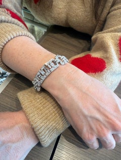 Estate 17.50ctw Diamond Bracelet Platinum