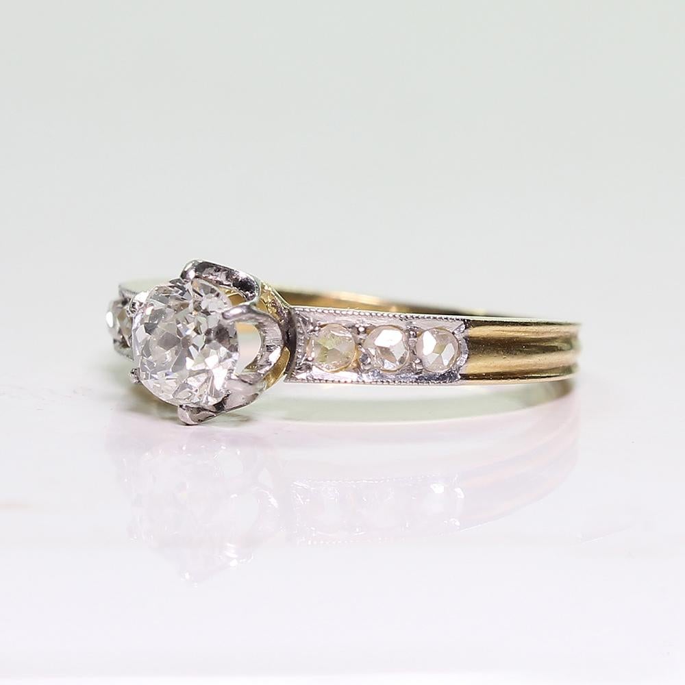 1 carat diamond ring 18k gold