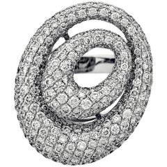 Estate 18 Karat White Gold Diamond Ring