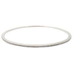 Bracelet jonc de succession en or blanc 18 carats avec diamants ronds