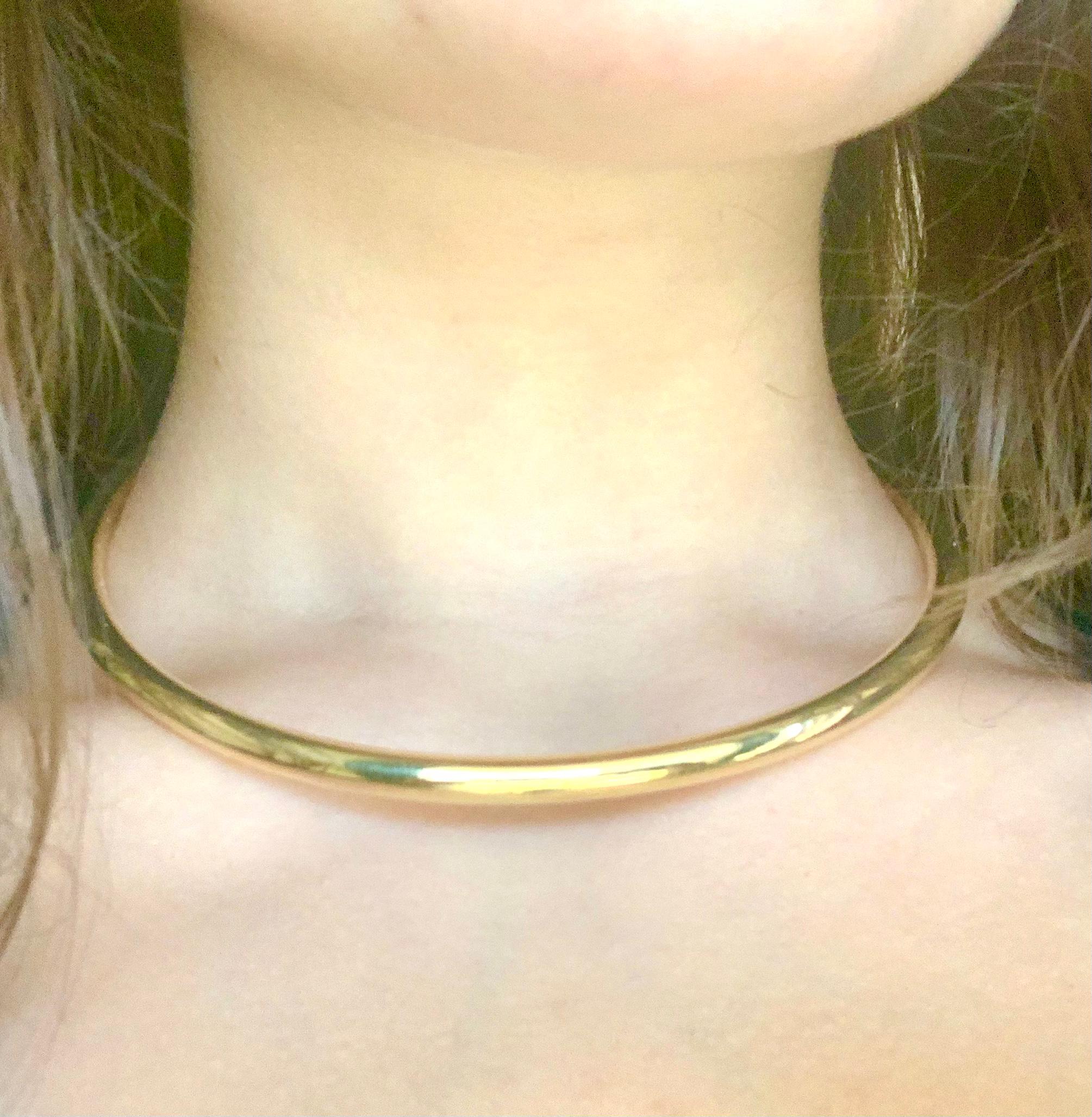 Estate 18 Karat Yellow Gold Ancient Greek Style Classic Torque Necklace 1