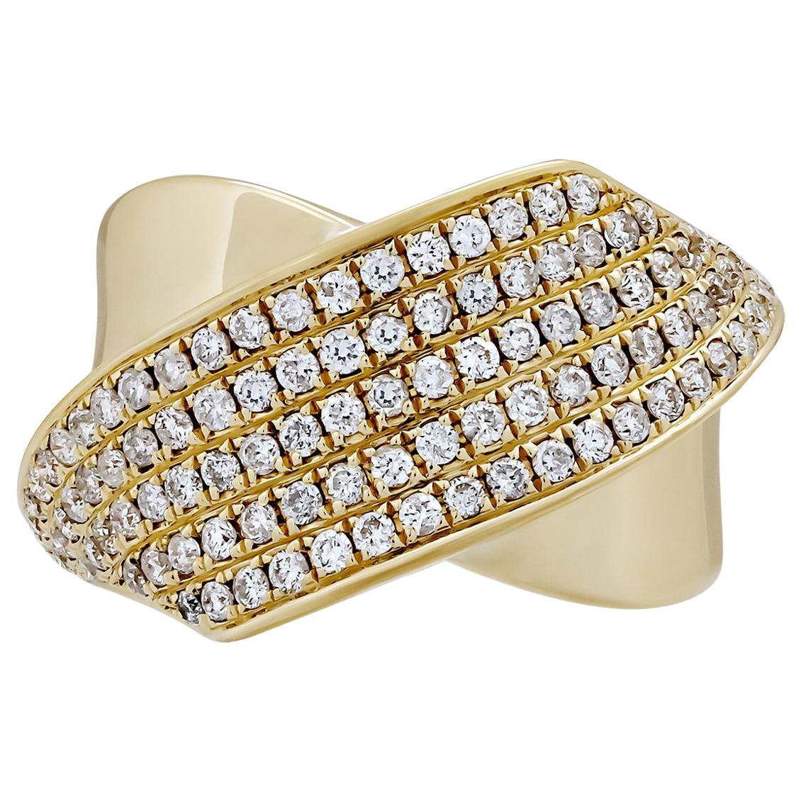 Estate 18 Karat Yellow Gold Diamond Ring