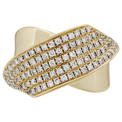 Bague de succession en or jaune 18 carats et diamants