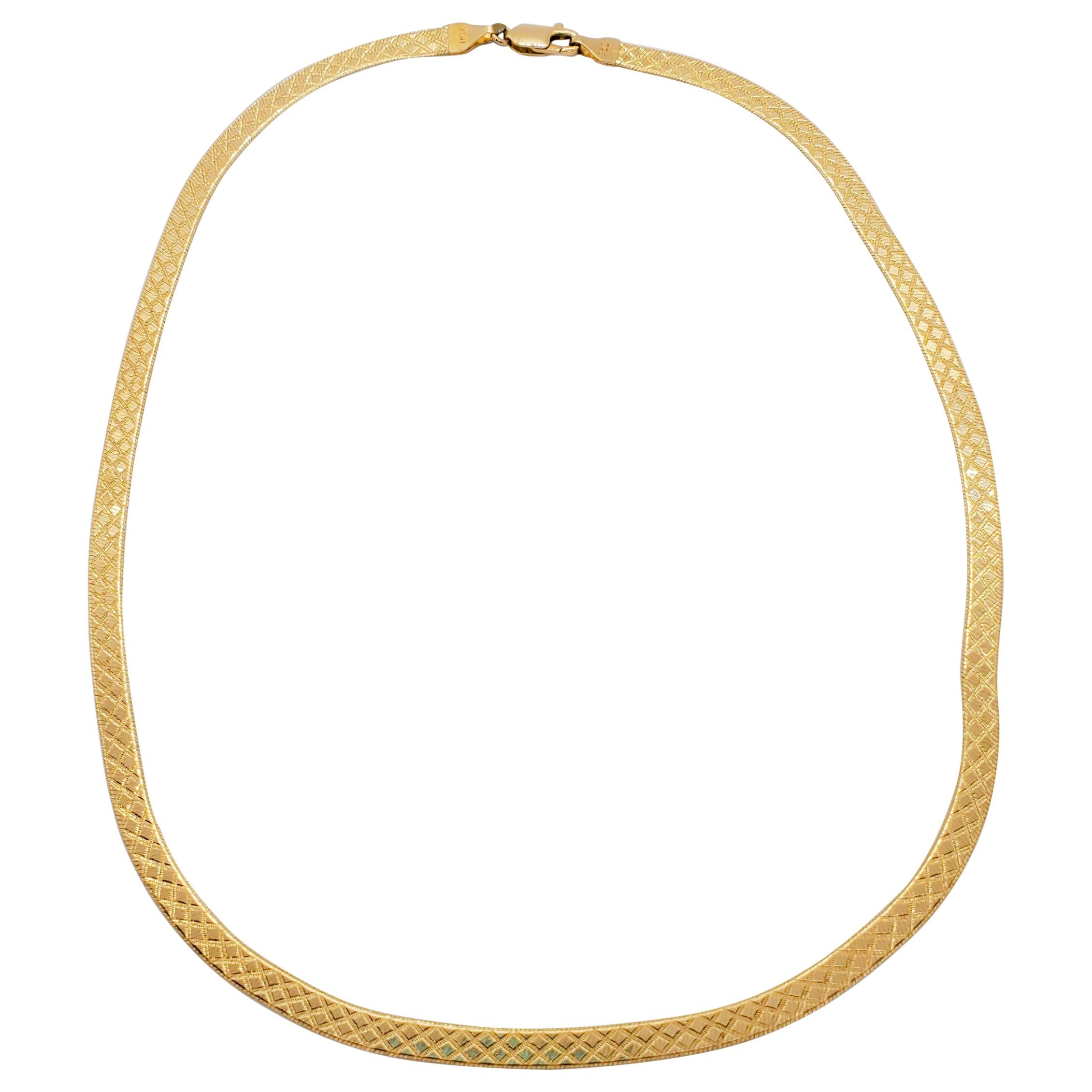 Estate 18 Karat Yellow Gold Necklace Chain