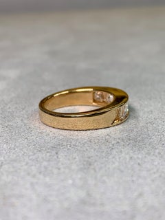 Estate 18K Carré Square Cut Diamond Band Numbered 1.50ctw F Vs Sz 3.5