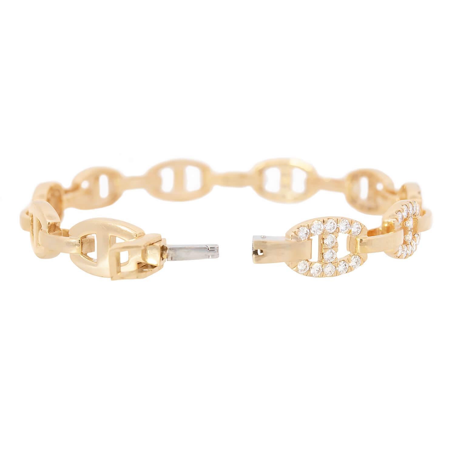 De las mujeres Pulsera Estate 18k Diamond Anchor Link en venta