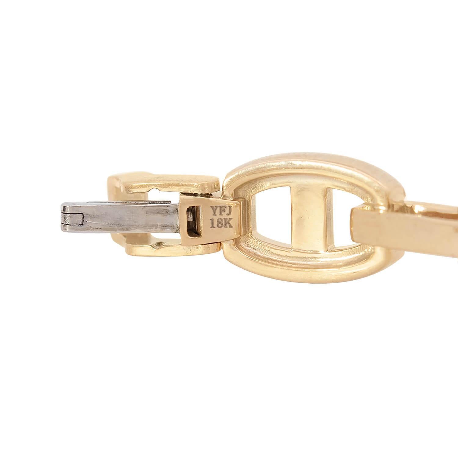 Pulsera Estate 18k Diamond Anchor Link en venta 1