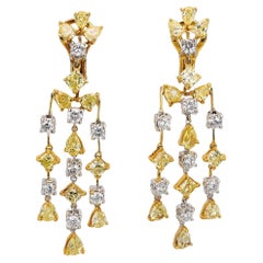 Estate 18k Diamond Chandelier Earrings