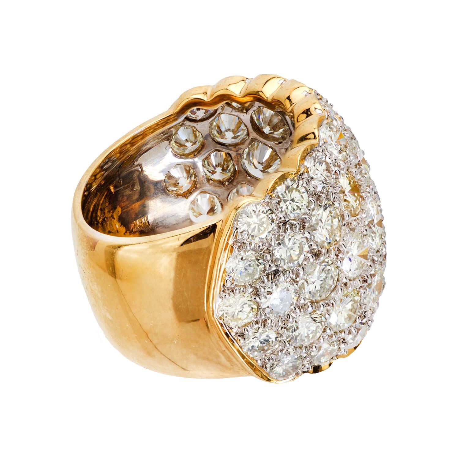 Modern Estate 18k Diamond Cigar Band For Sale