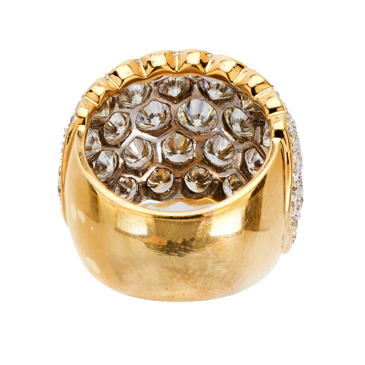 Estate 18k Diamond Cigar Band In Good Condition For Sale In Narberth, PA