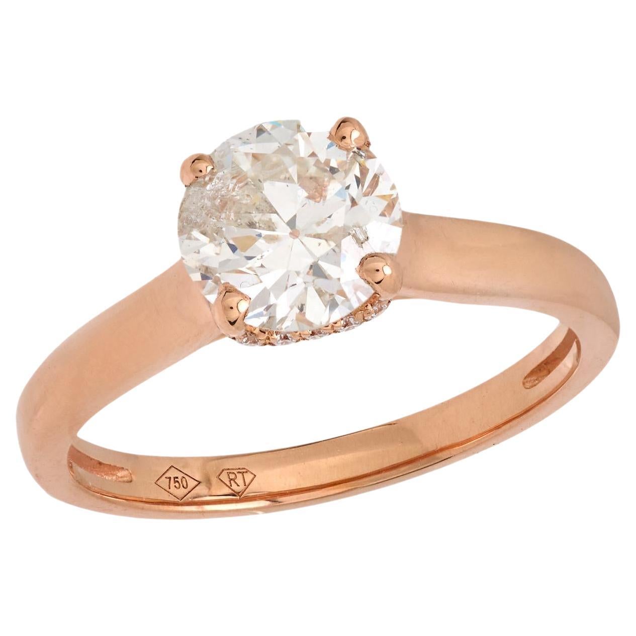 Estate 18k Diamond Engagement Ring 1.33ct
