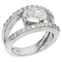 Bague de fiançailles estate 18k diamant .70ct