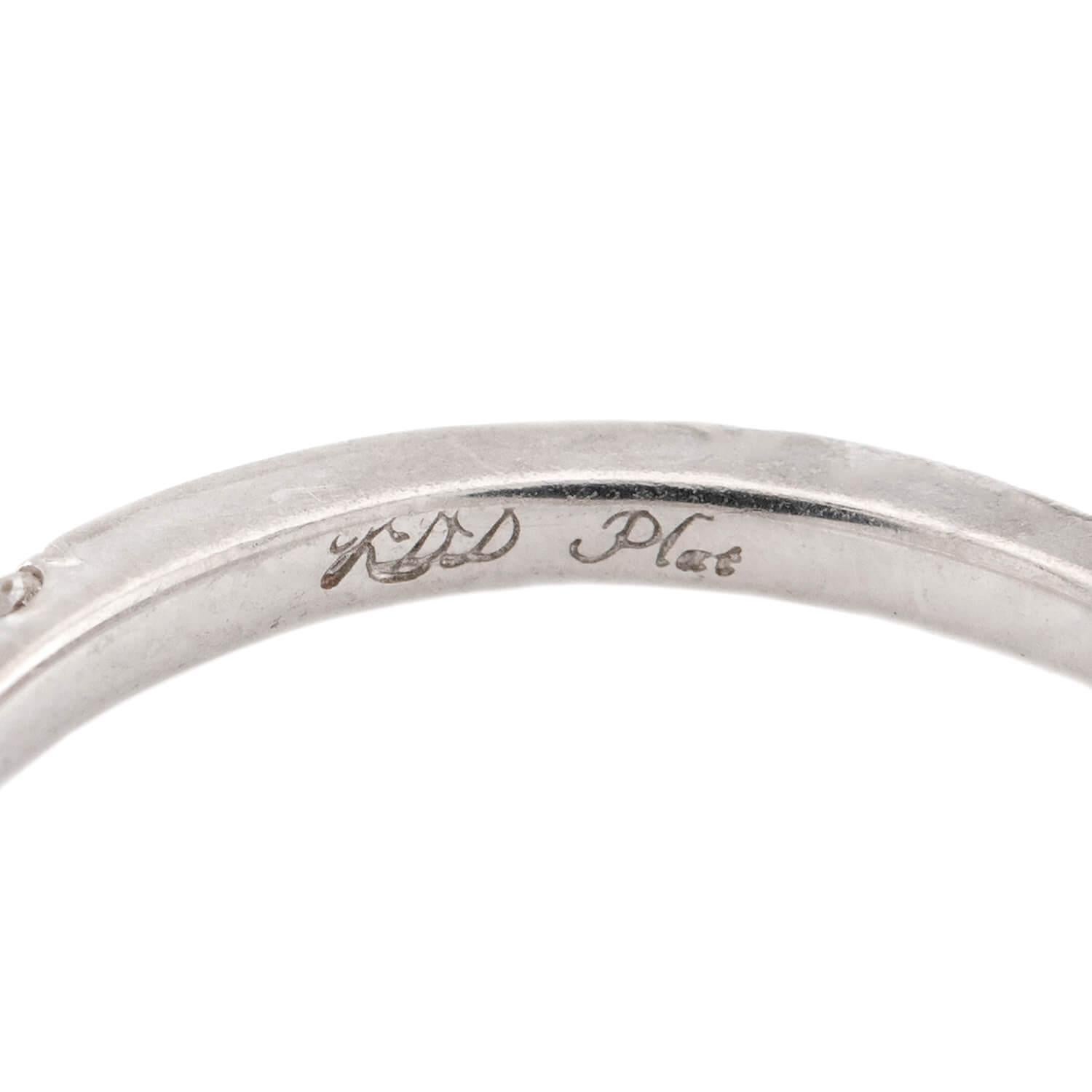 Donna Anello di fidanzamento e fascia nuziale con diamanti 18k Estate 0,34ct in vendita