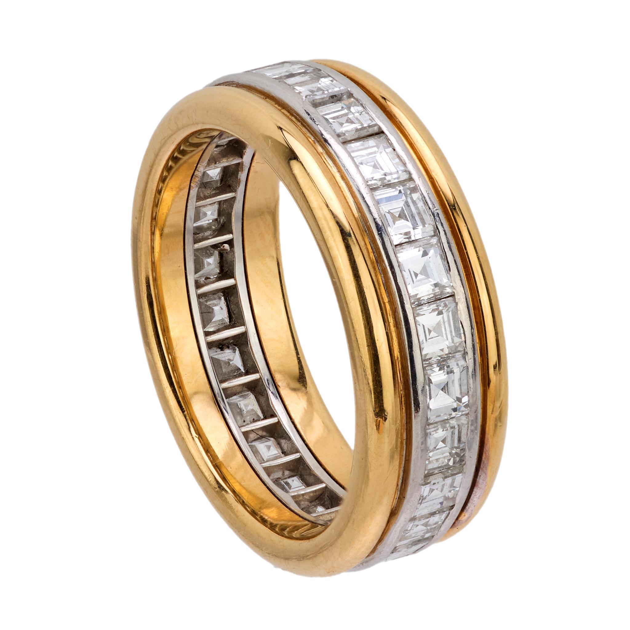 Nachlass 18k Diamant Eternity-Ring (Moderne) im Angebot