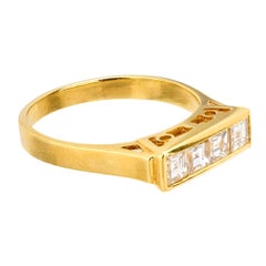 Estate 18k Diamond Four-Stone Ring