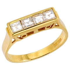 Estate 18k Diamond Four-Stone Ring