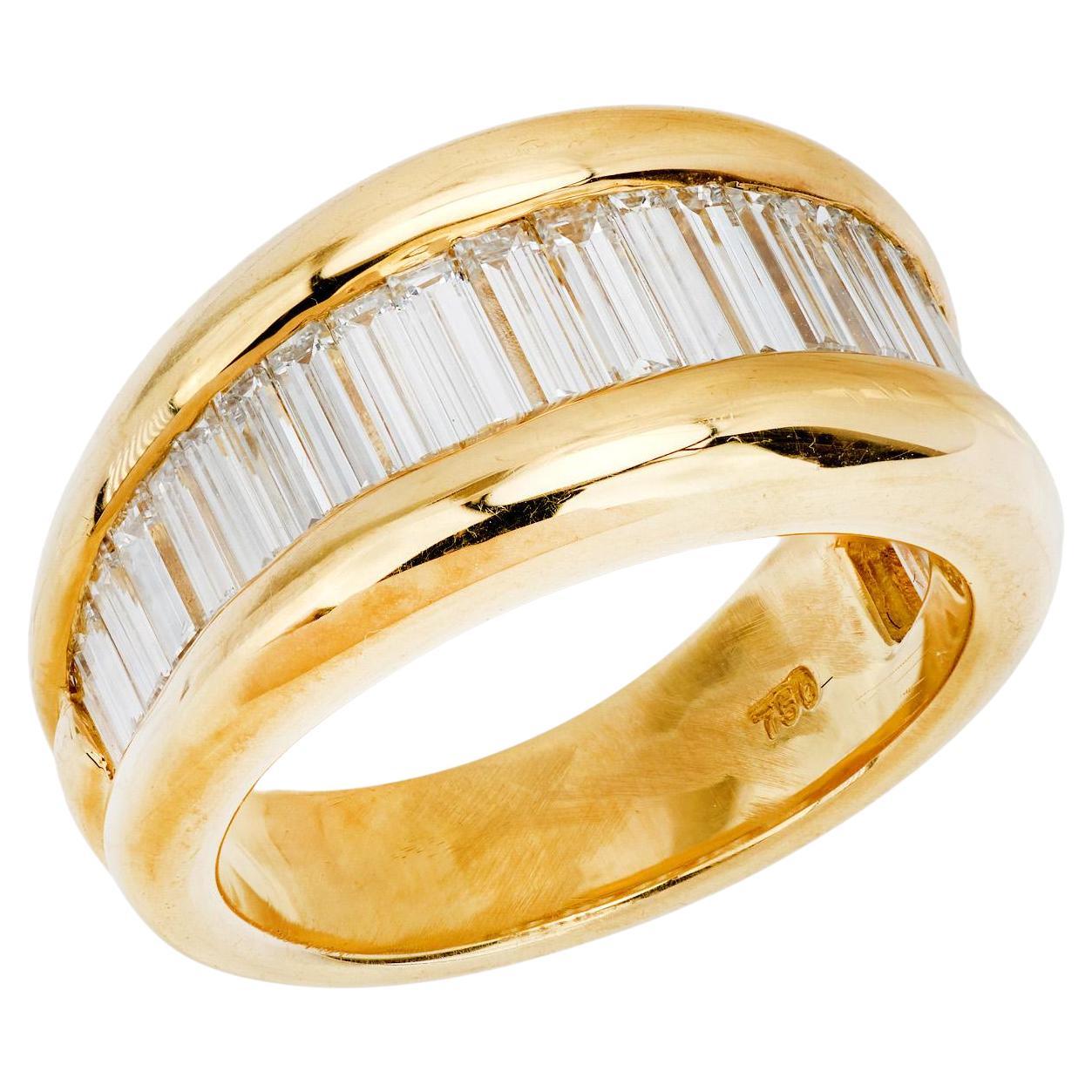 Estate 18k Diamond Half Band
