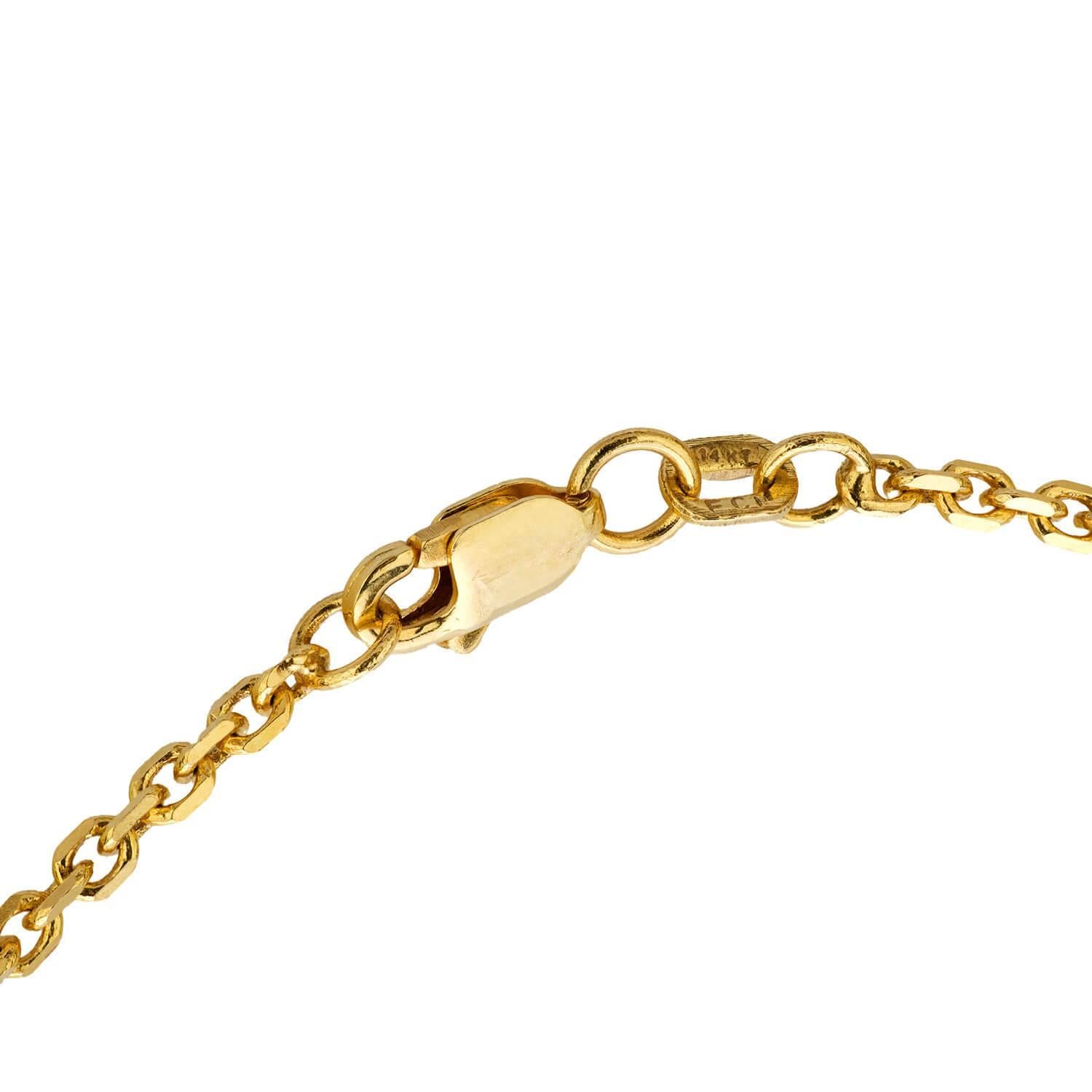 Taille brillant Estate 18k Diamond Heart Pendant Necklace en vente