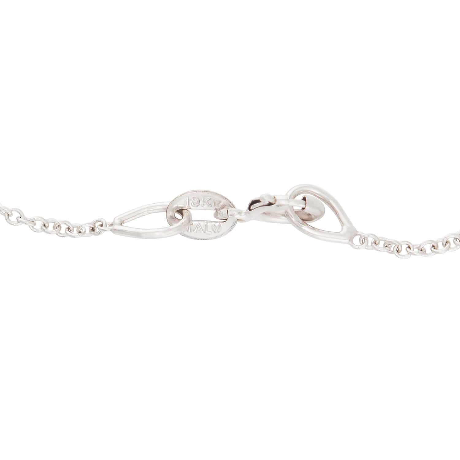 Women's Estate 18k Diamond Key Pendant Necklace For Sale