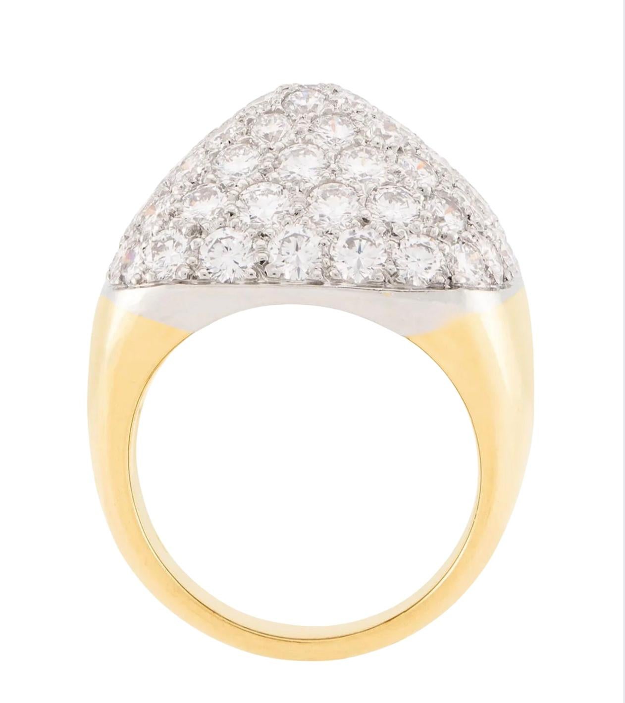 Nachlass 18k Diamant Pyramidenring im Zustand „Gut“ im Angebot in Narberth, PA