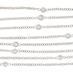 Estate 18k "Diamonds-by-the-Yard" Necklace