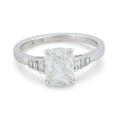 Anello di fidanzamento con diamante GIA 18k Estate 1,50ct