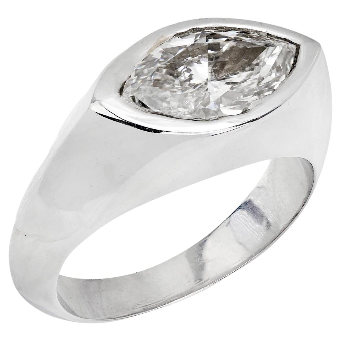 Estate 18k GIA Diamond Engagement Ring 2.01ct