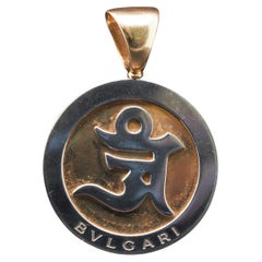 Ciondolo indù Bvlgari "OHM" in oro 18 carati e acciaio - VHK#871a