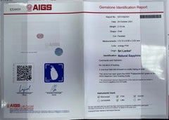 Estate 18K Gold Ring with 2.16ct Unheated Padparadscha Sapphire and Diamonds