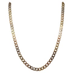 Estate 18K Gold Vintage Tri Color Gold Link Kette 29,5 Zoll - VHK#1008