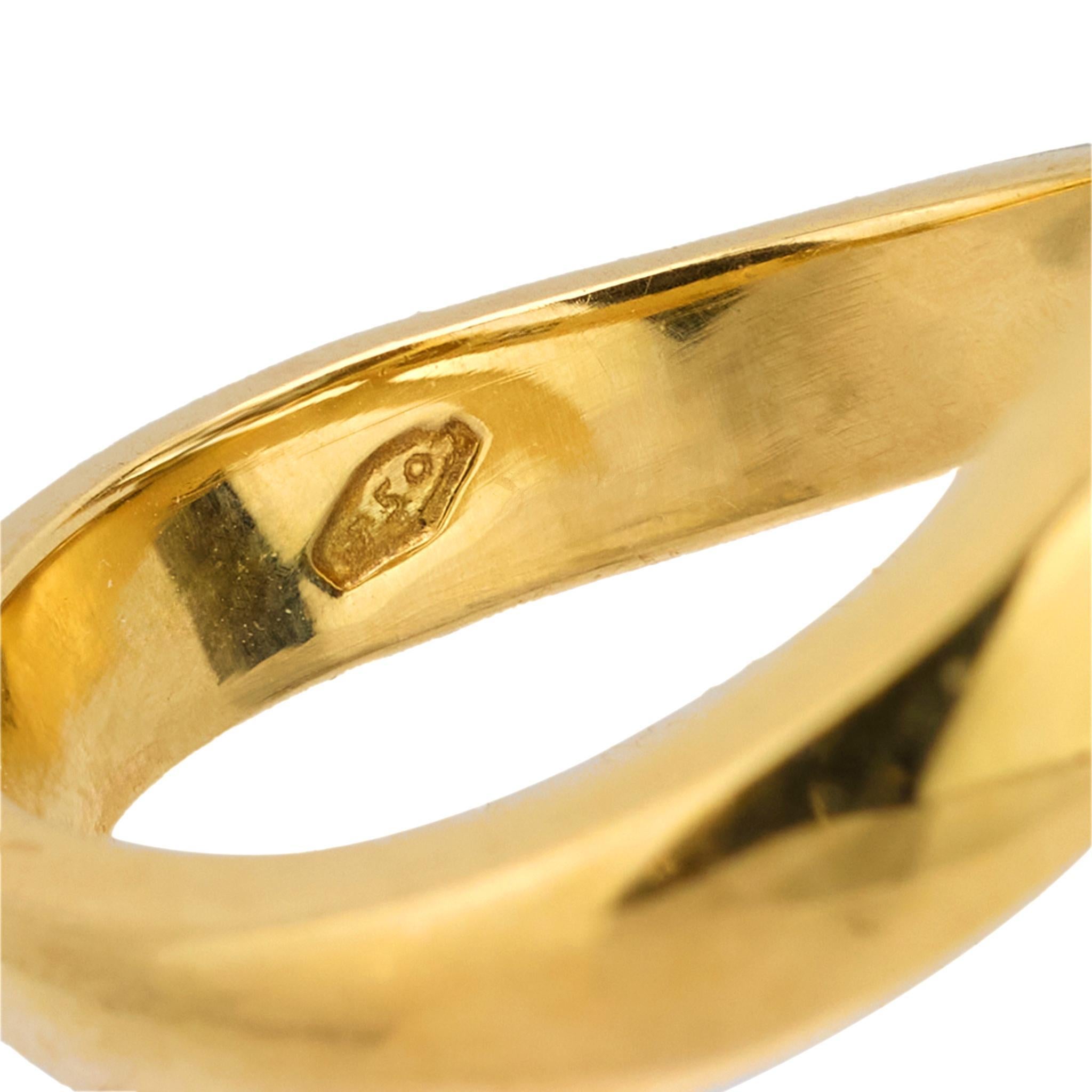Bague serpent en diamant vert 18 carats Bon état - En vente à Narberth, PA