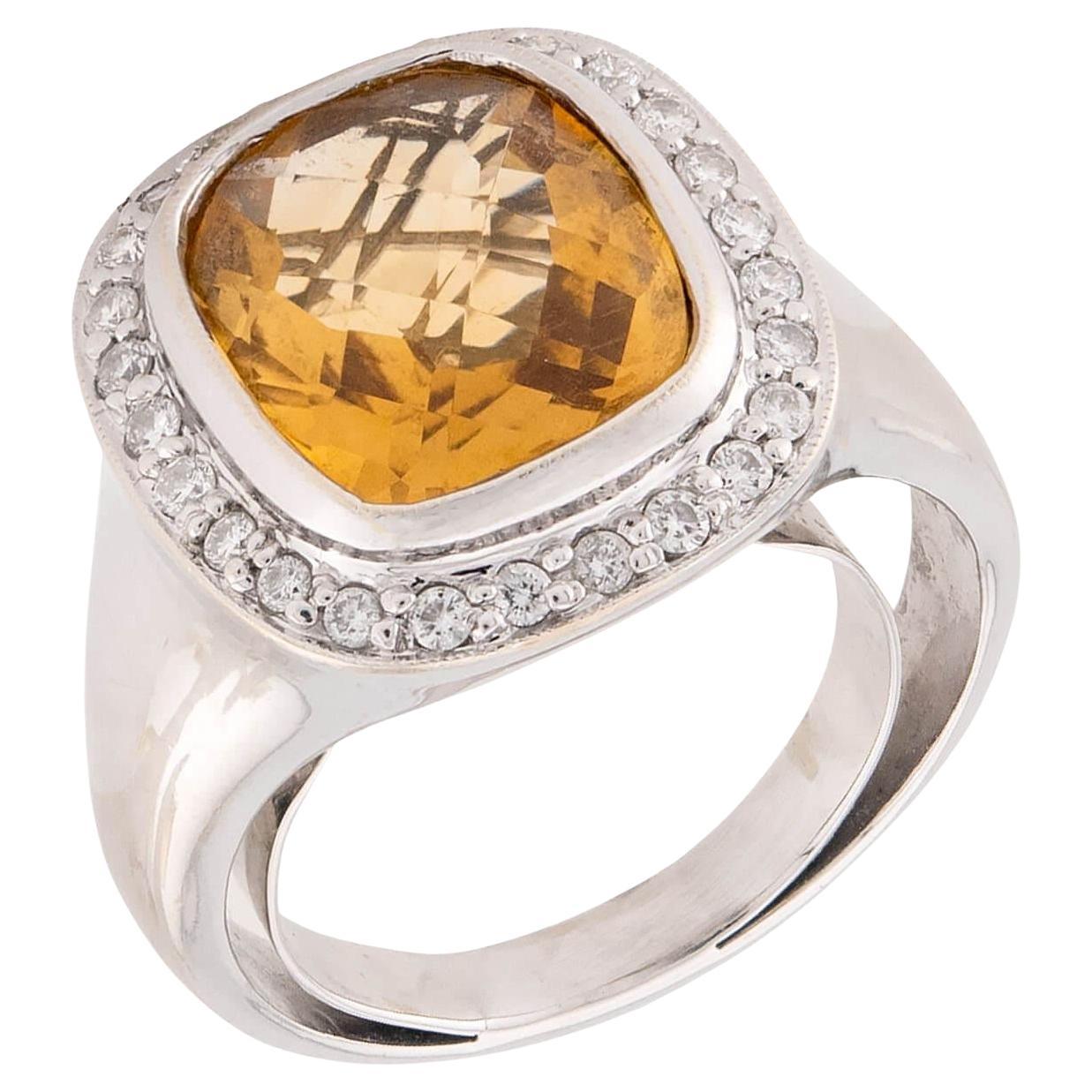 Bague Estate 18k Maidera Citrine
Diamant