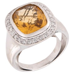 Anello di proprietà con Citrino e Diamante 18k Maidera