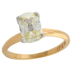 Bague de fiançailles Estate 18k/Platinum Diamond 1.50ct