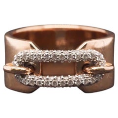 Estate 18K Rose Gold Diamond Ring Band -VHK#1004A