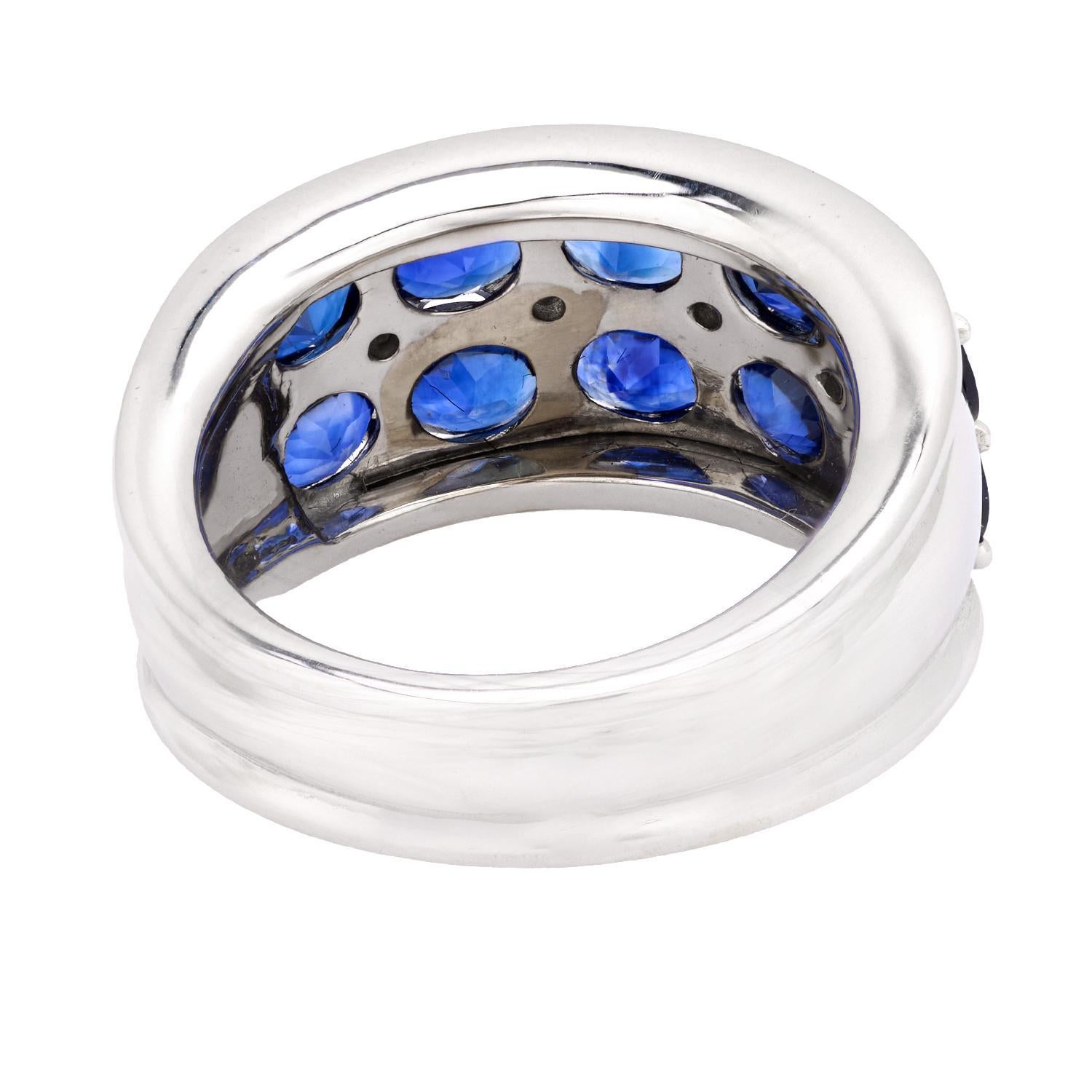 Nachlass 18k Saphir und Diamant Halbband (Cabochon) im Angebot