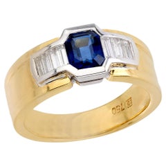 Bague de succession en saphir et diamants 18 carats