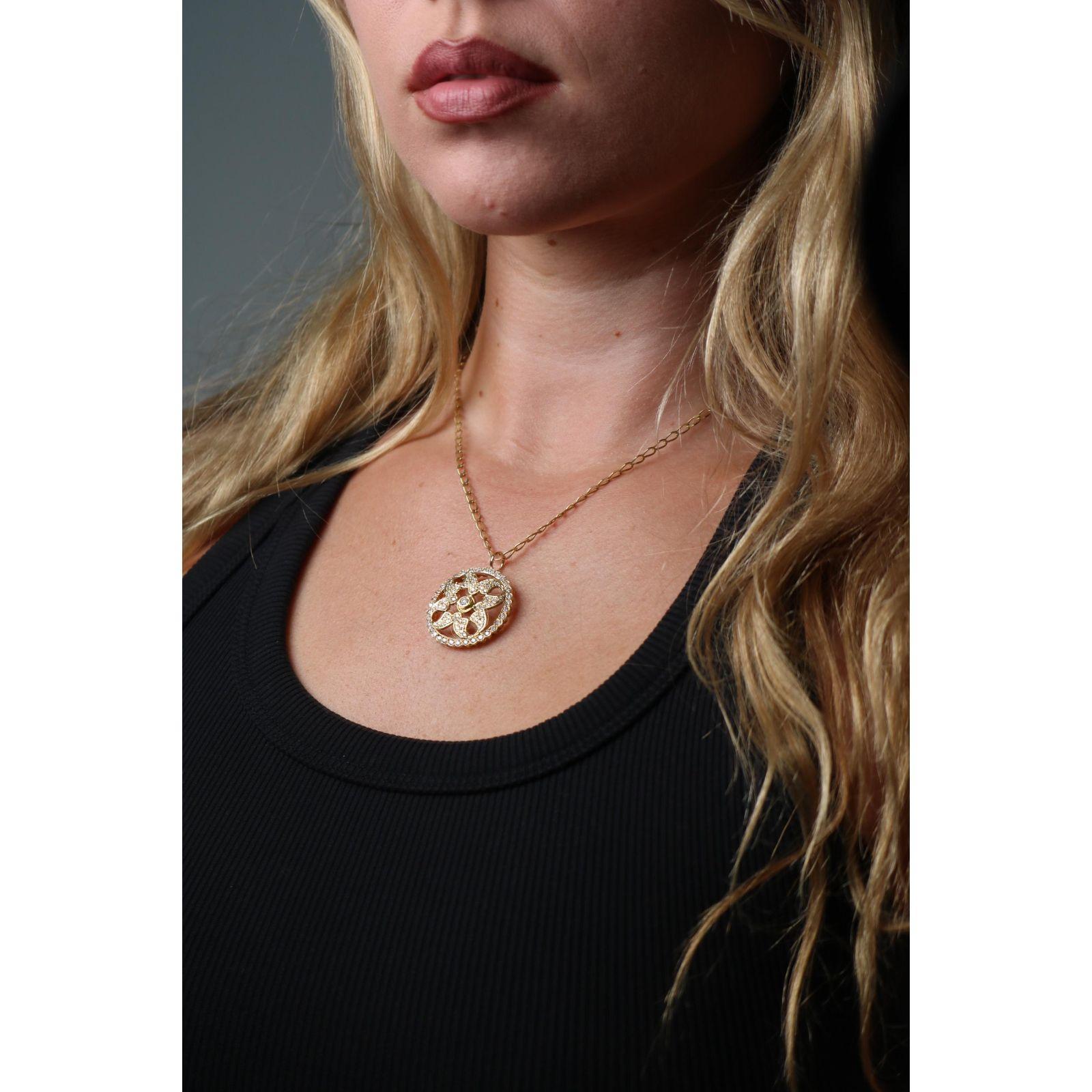 Ciondolo con bottone a stella in oro giallo 18K ~1,75ctw in vendita 6