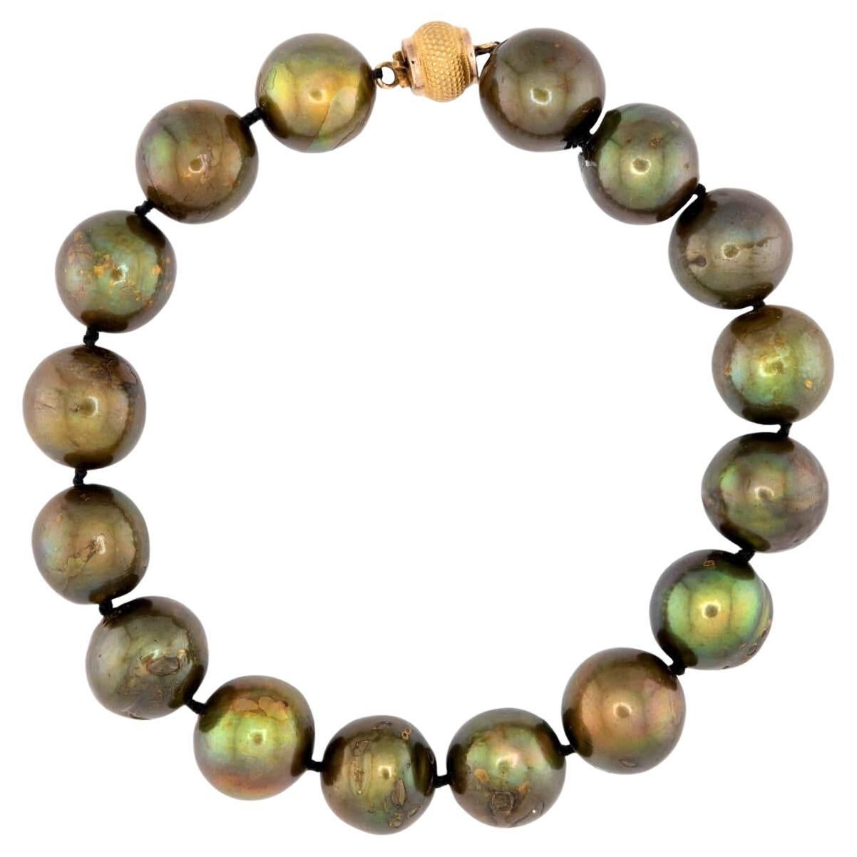 Bracciale di perle tahitiane 18k Estate 12mm