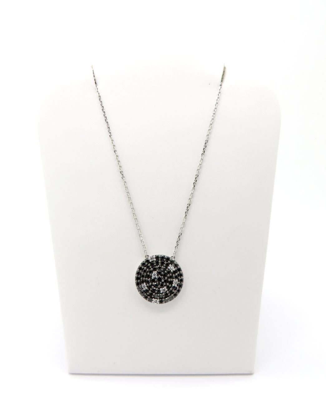 black circle pendant necklace