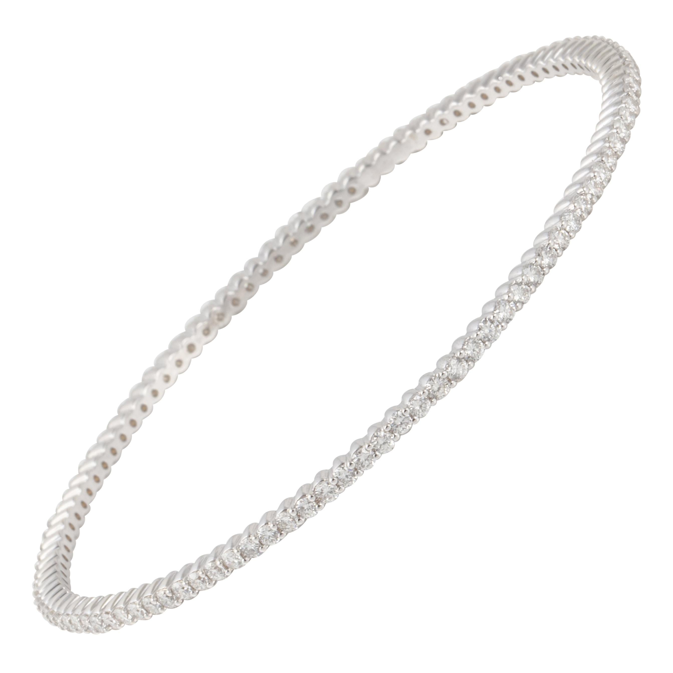 Bracciale Estate con diamanti in oro bianco 18K