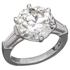 Estate 18k White Gold Diamond Engagement Ring 5.09ct