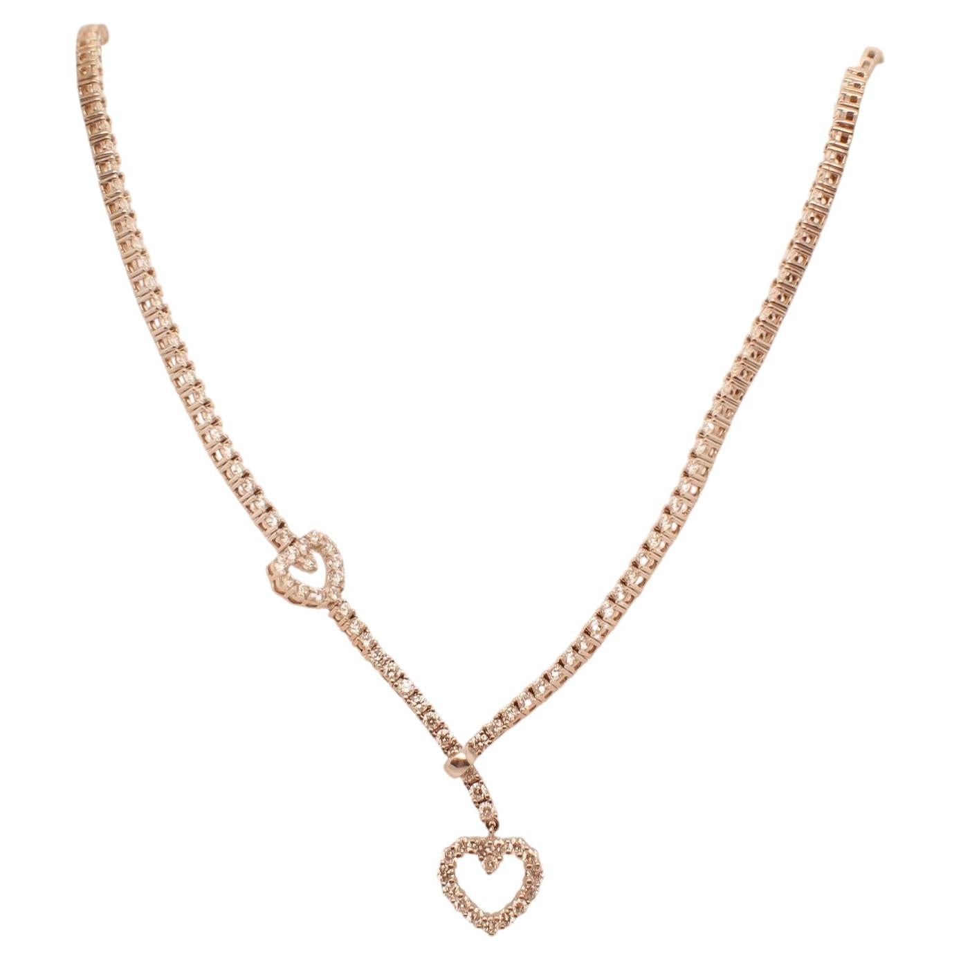 Collar «Corazón» de diamantes en oro blanco de 18 quilates de la colección Estate - VHK#282a