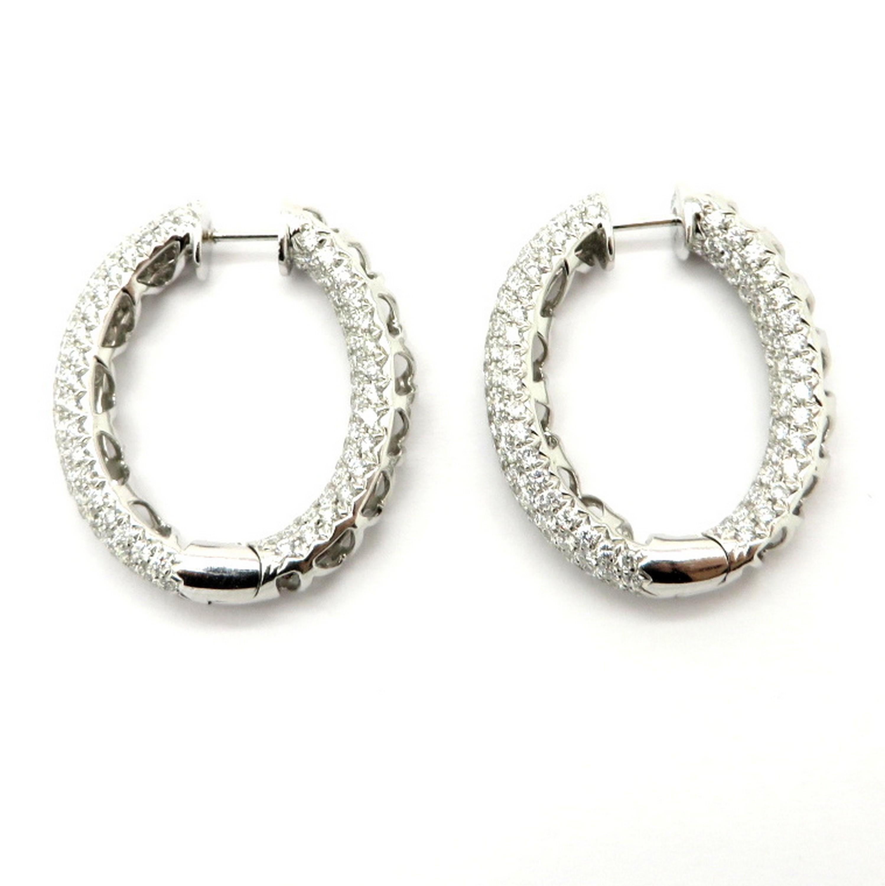 oval hoop diamond earrings
