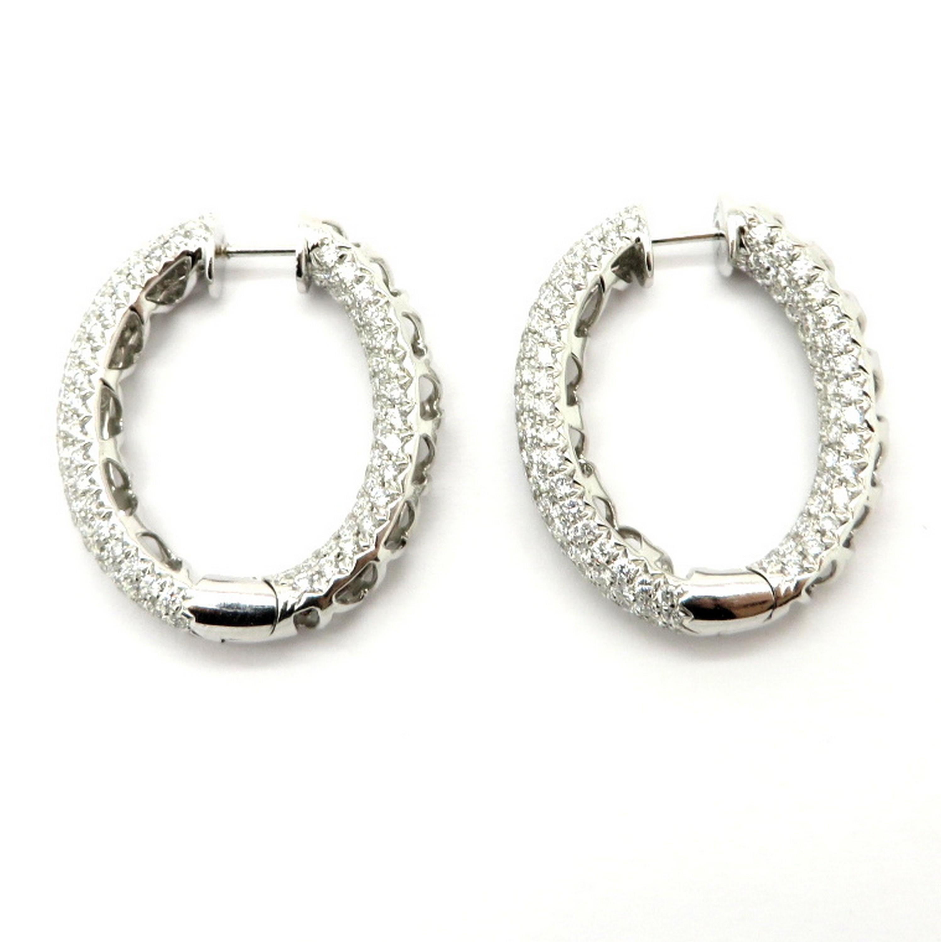 fashion pave hoop earrings
