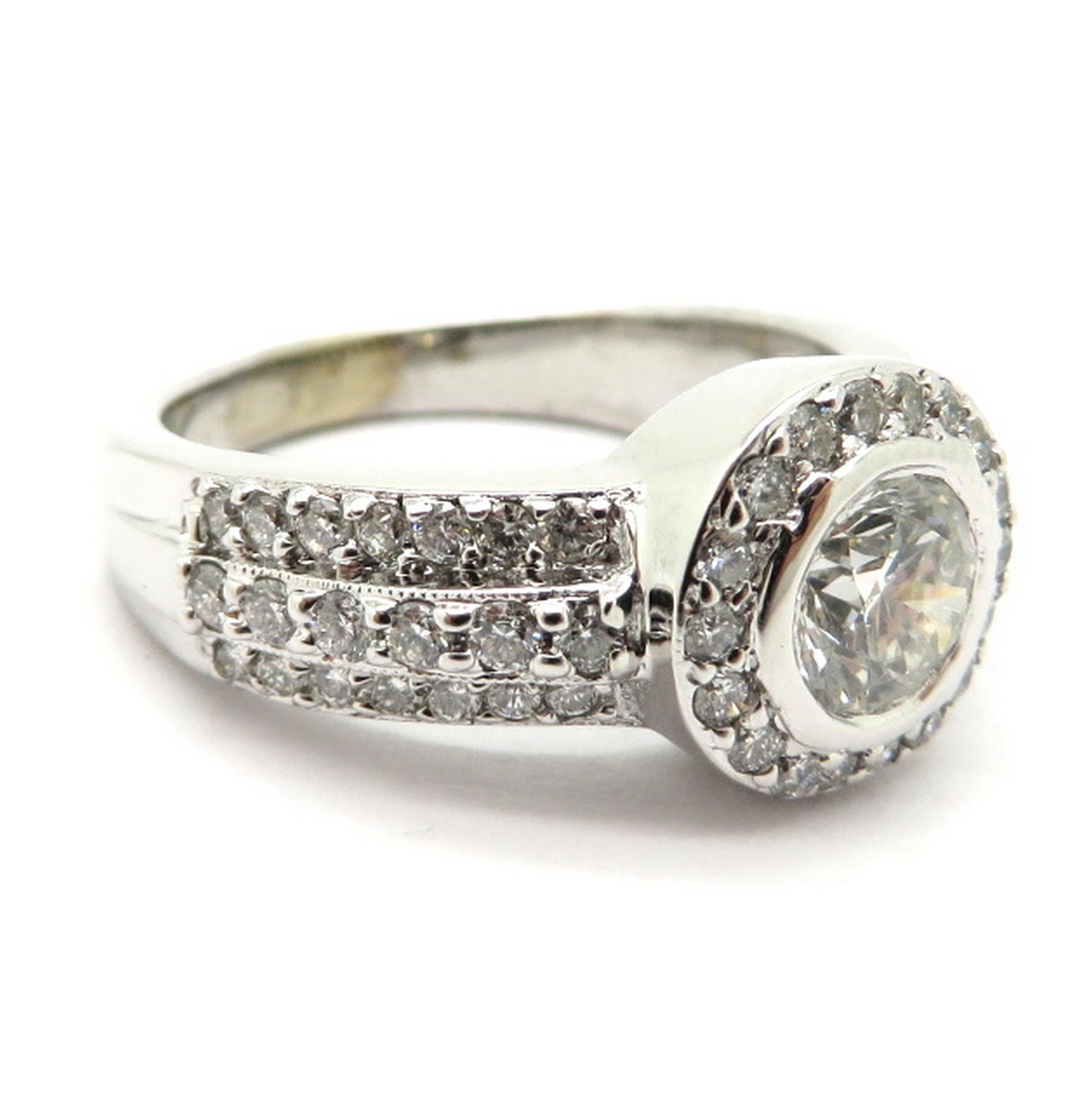 round halo pave engagement rings