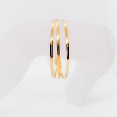 Estate 18 Karat Yellow Gold Bangle Set of 3