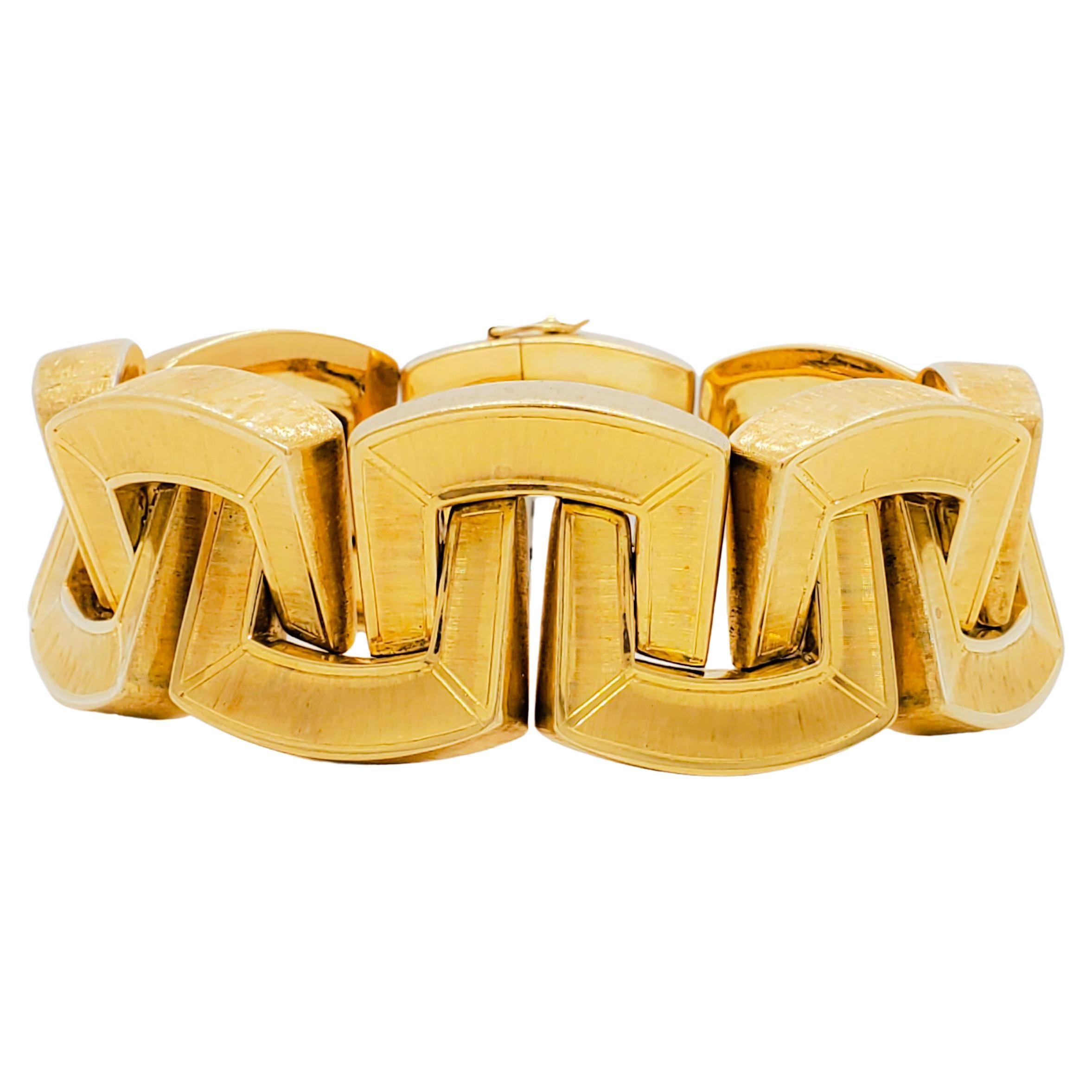Vintage 18k Yellow Gold Unisex ID Bracelet For Sale at 1stDibs